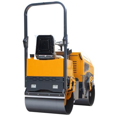 China 1 Ton Mini Vibratory Roller Fuel Tank Capacity 5.5L Small Double Drum Road Roller for sale