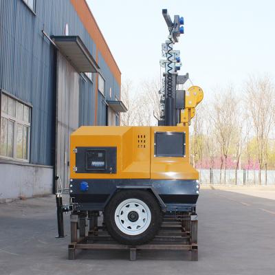 China Industrial Lighting Portable LED Diesel Engine Generator Light Tower with Standard CRI for sale