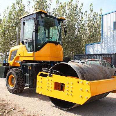 China Braking System Disc Air Cap Oil Brake Single Drum Vibration Rollers 5ton Road Rollers for sale