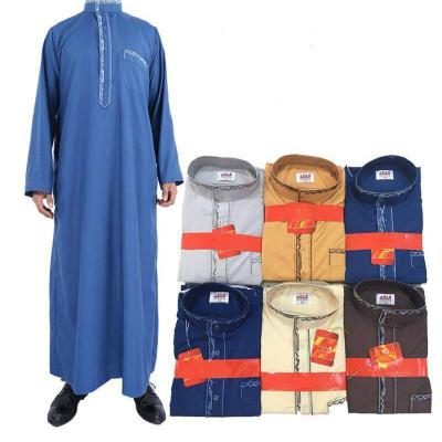 China Modern Yiwu High Quality Simple Style Islamic Arab Long Sleeve Men's Muslim Abaya Clothing Anti-wrinkle for sale