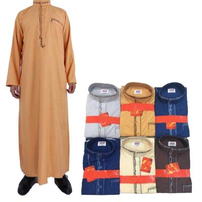 China Islamic Clothing Dubai Al Dafah Thobes Modern Men's Anti-wrinkle Yiwu Daffah Daffah Thobe Qatar Style High Quality Muslim Long Robes for sale