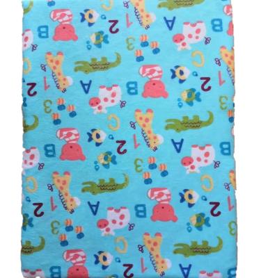 China Wholesale Lovely Newborn Baby Folded Flannel Printing Baby Sheet Blanket for sale