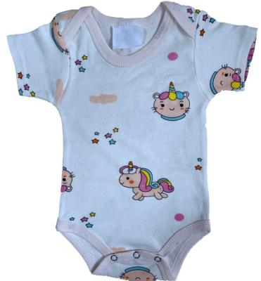 China Spandex / Cotton Henan Organic Cotton 0-12 M Short Sleeves Baby Romper With Many Designs for sale