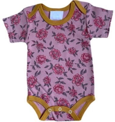 China Spandex / Cotton Henan Organic Cotton 0-12 M Short Sleeves Baby Romper With Many Designs for sale