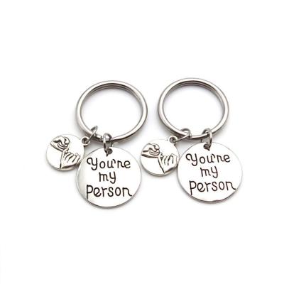 China Metal Father's Day Gifts Dad Key Chain You Are My Person Key Chain Birthday Gifts For Dad for sale