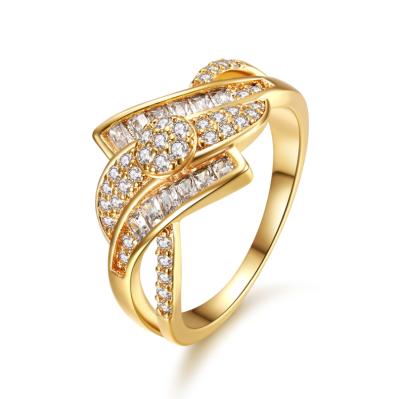 China BOHEMIA Amazon Hotsale gilded Ring Fashion Zircon Lady Ring creative gold-plated copper ring for sale