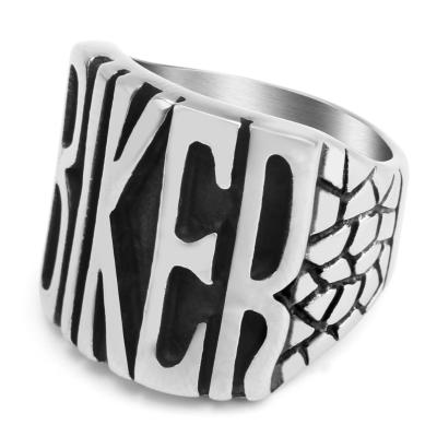 China Wholesale Hiphop Stainless Steel Punk Style Vintage Biker Bicycle Design Gothic Ring,Finger Bike Rings Jewelry For Men for sale