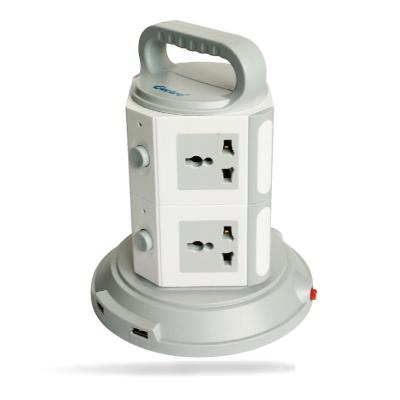 China Residential / General Purpose Power Strip With Surge / Overload Protector , Vertical Plug Multi USB Outlet for sale