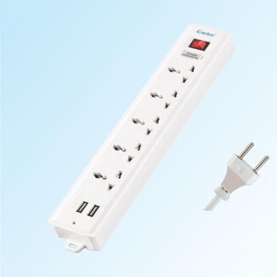 China High Quality Usb Wall Socket Protector / Power Tube Fuse 6 Way With Fuse GT-6124A for sale