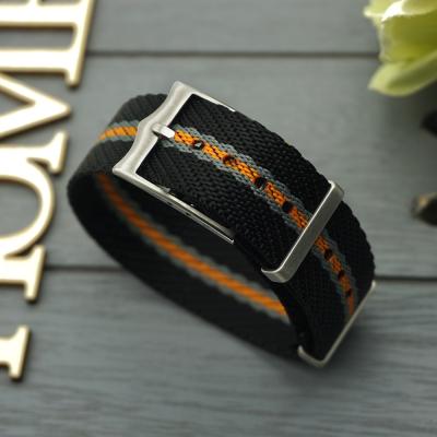 China NATO 20mm 22mm Nylon Adjustable Crown Pattern Seat Belt Watch Band Strap Nylon Straps for sale