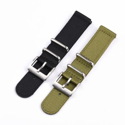 China New soft and high quality nylon environmental materials slap sport nylon watch strap 2 pieces 18 20mm apple watch band for sale