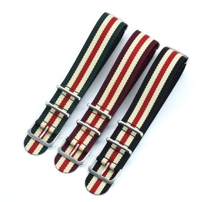 China New Color Juelong Fabric Watch Band Nylon Striped Watch Band G10 Custom Nylon NATO Strap DW 18mm 20mm for sale