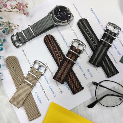 China New Smooth Create Nato Strap Quick Release Style 2 Piece Nylon Watch Band for sale