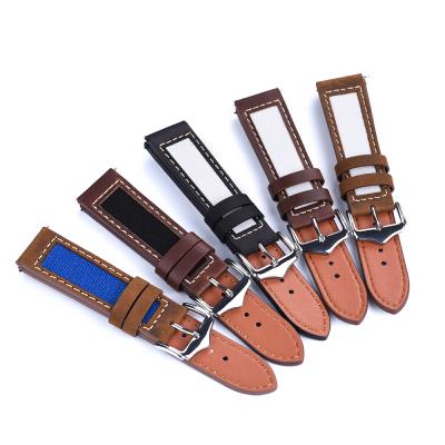 China Juelong Christmas Gift Rubber Watch Strap Vintage Leather Watch Strap 20mm Italian Leather Strap for sale