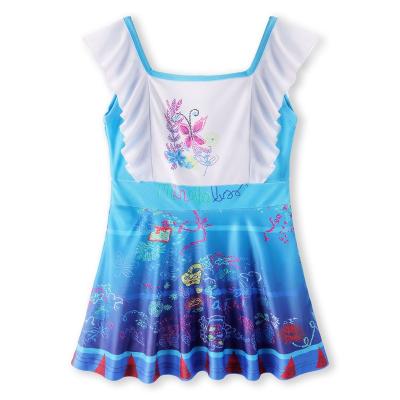 China New Eco-Friendly Encanto Inspired Swimsuit Girls Swim Dress Up Set Kids Swimwear Kids Swimsuit with Hat Mirabel TV Costume and Movie Costumes for sale