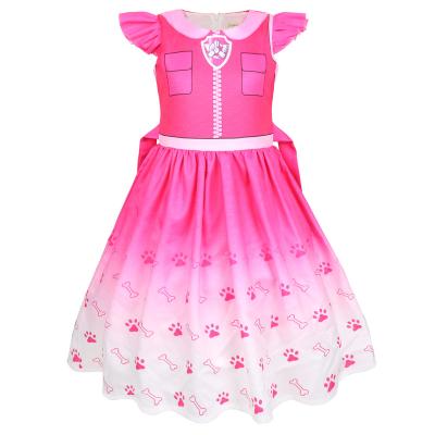 China LQSZ Fashion Summer Cartoon Children Little Girl Washable Fresh Cute Pink Printed Sleeveless Dress 2022 New for sale