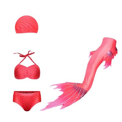 China LQSZ 2022 new arrivals fish style beauty QUICK DRY full red bikini baby girl swimwear children swimwear set for sale