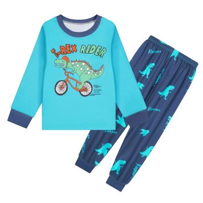 China 2022 LQSZ QUICK DRY Dinosaur Boys Turquoise 3D Animals Printing Pattern Kids Custom Made Children's Pajamas for sale