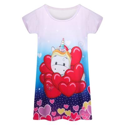 China LQSZ 2022 Girls Nightgown Elegant Princess Nightgown For 3 To 8 Years Girls Breathable for sale