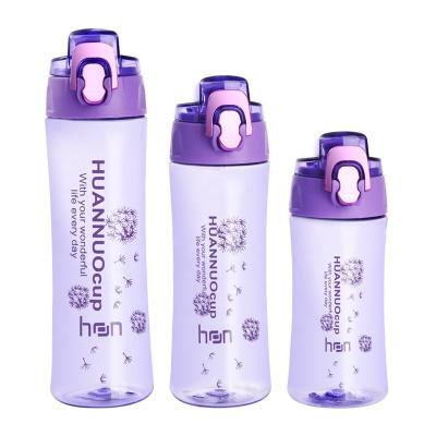 China 600ml Clear Water Bottle 1 Click Viable Open Lid For Recycling for sale