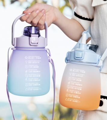 China 1200ml Viable Plastic Water Bottle New Style Children Cup Logo Customized With Strap Large Capacity for sale