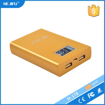 China ABS+PC LCD Digital Display Screen 15000mah Power Bank 2 UBS Output External Backup Battery Charger For Laptop Tablet iPad for sale