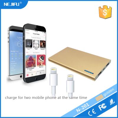 China Aluminum Electronics Power Bank 4000mah Mini ROHS Projects Power Bank For Mobile for sale