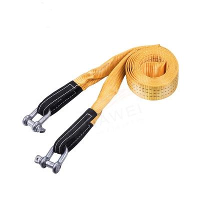 China Emergency Revocery Strap 50mm Emergency Tow Strap Polyester Webbing Towing With Shackle for sale