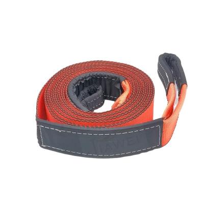 China Heavy Duty Polyester 4WD 9m Vehicle Towing Strap With Custom Recovery Strap Snag Rope 4X4 for sale