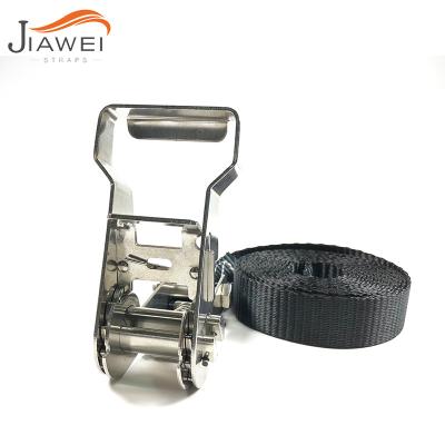 China 304/316 1 1/16 Inch 27mm Stainless Steel 304/316 Stainless Steel Buckle Ratchet Belt Link Endless Belt Down for sale