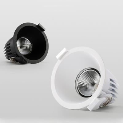 China Wholesale supply of SKD and fittings high quality aluminum ceiling downlight led cob recessed 12w spotlight for sale