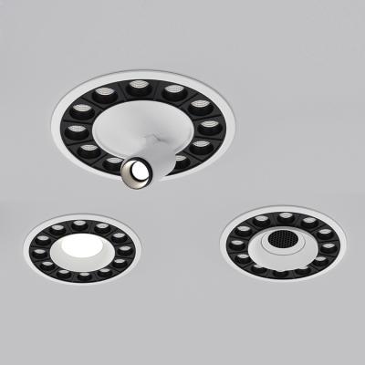 China Modern Circular Recessed Spotlight Hotel Indoor Project Led Round Downlight Grill Light for sale