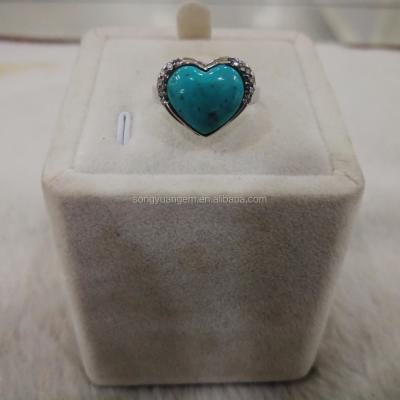 China Silver Wide Natural Stone Ring Jewelry Wholesale Silver for sale