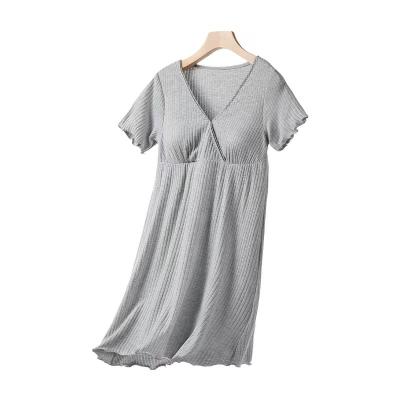 China Comfortable QUICK DRY Modal Pregnant Nightgown Women Adult Ladies Sleepwear for sale