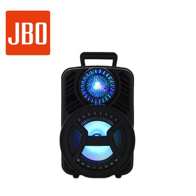 China OEM Portable Bass Bo OM Box Dancing Light Karaoke Trolley Handle Wireless Rcf BT Speaker for sale