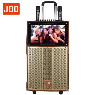 China Wireless System OEM Touch Screen Speaker Led Music Video Home Display Ourdoor Android BT Karaoke Wireless Smart Trolley 15.4