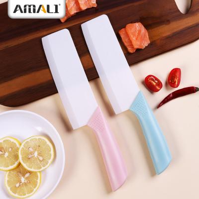 China Viable Ready To Ship -7 Inch Kitchen Chopper Knife With Knife Blade Ceramic Sheath Kitchen Cleaver Knife for sale