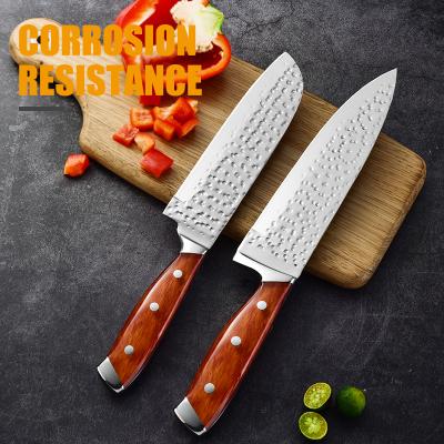 China Viable Newly Designed - Professional Japanese Forged Chef Knife Kitchen Knives Set With Colorful Resin Handle Gift Box Packing for sale