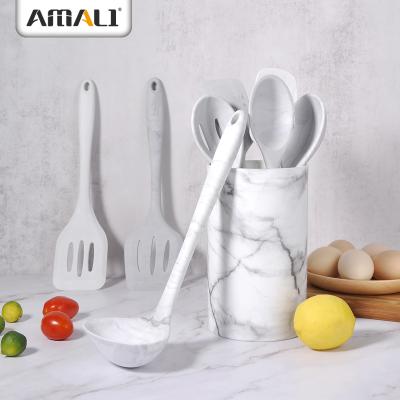 China Sustainable Silicone Kitchen Tools Kitchen Utensil With Marble for sale