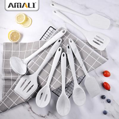 China Viable Non-stick Heat Resistant Silicone Cooking Tools Kitchen Tableware Marble Silicone Cooking Utensils Cooking Tools for sale