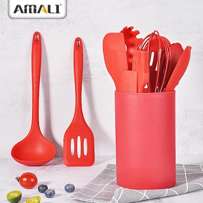 China 10 Pieces Viable Non-Stick Heat Resistant Silicone Cooking Tools Kitchen Tableware Silicone Cooking Utensil Set for sale