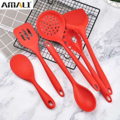 China Sustainable Silicone Utensils Non-Stick Silicone Cooking Kitchenware Cooking Shovel Spoon Kitchen Tools Kitchen Accessories Set for sale