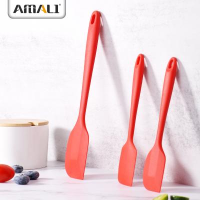 China 3 PCS Food Grade Silicone Butter Spatula Sustainable Heat Resistant Silicone Baking Accessories Bake Ware Silicone Scraper for sale