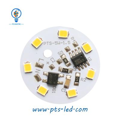 China New Style Bulb / Downlight AC 220v Round Led PCB Module 7w Driverless Aluminum PCB With IC Driver Led PCB Board for sale