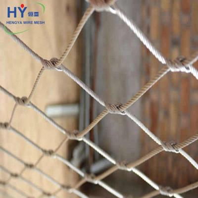 China Plain twilled weave stainless steel wire rope mesh netting / woven bird netting / wire rope mesh fence for sale