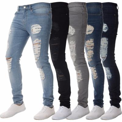 China Wholesale QUICK DRY stylish casual ripped tapered 2021 men's denim jeans men's jeans pants factory for sale