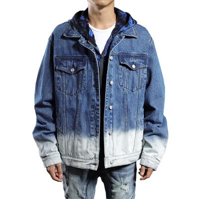 China Fashion high quality QUICK DRY cotton denim custom logo tie dye wash mens jackets for sale