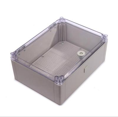 China Outdoor Electronic Hardware IP65 Outdoor Waterproof Hinged 300mm Plastic Electrical Enclosure With Clear Cover for sale