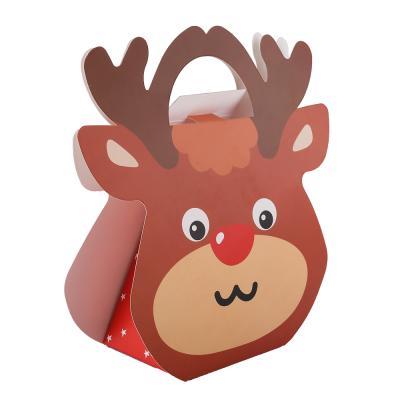 China Elk Diy Box Donut Christmas Decoration Paper Gift Box Santa Claus Christmas Apple Box Chocolate Candy Recyclable Cookie Cookie for sale