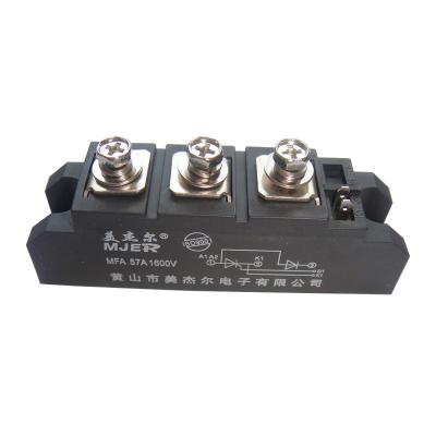 China Single Phase Half Thyristor Control MFA57A1600V MFA57A Thyristor Module Single Phase Thyristor Control MFA57A Heating MFA57A Industrial Thyristor Module for sale